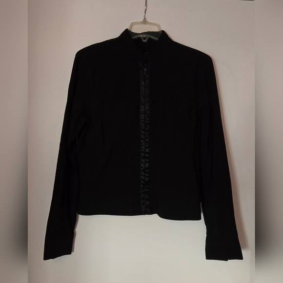 NWOT; MEXX Vintage Bomber Jacket; Black; Size 8; Great Zipper Detail; Snap Cuffs - Picture 16 of 16